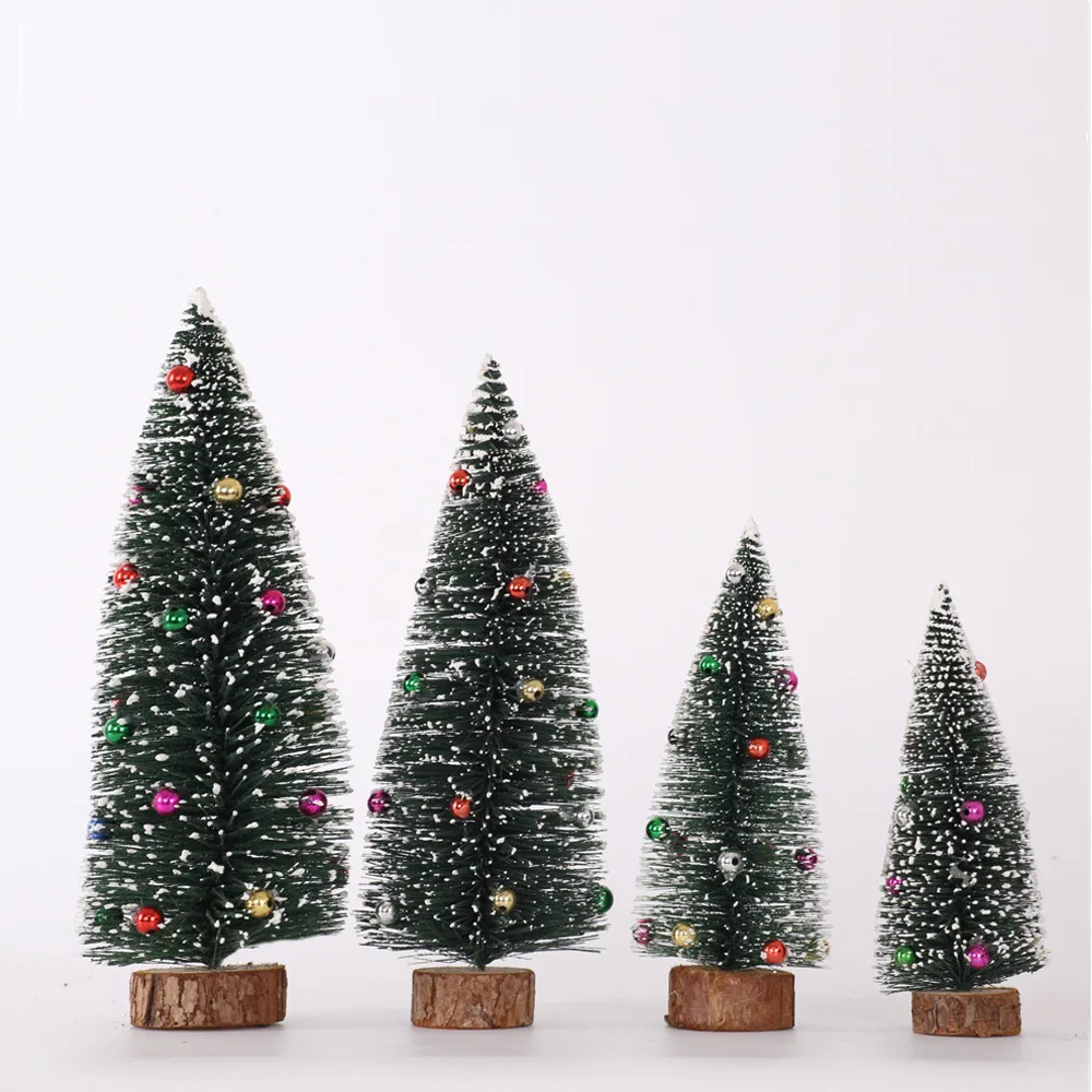 

New Style Christmas Decorations Christmas Desktop Furnishings Color Pine Needle Dusting Powder Mini Small Christmas Tree