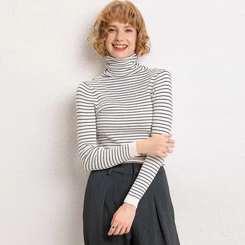 

2020 autumn OL temperament Korean version of the pull-up doll collar slim sweater sweater women's sweater one generation