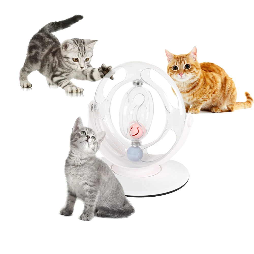 

Cat Toys Ball Amusement Track Ball Toy Spinning Ball Toy Roller Exercise Training Intelligence Interactive Toys