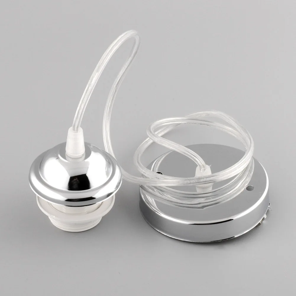 Хромированный потолок Роза кулон E27 винт офис держатель лампы прочный разъем