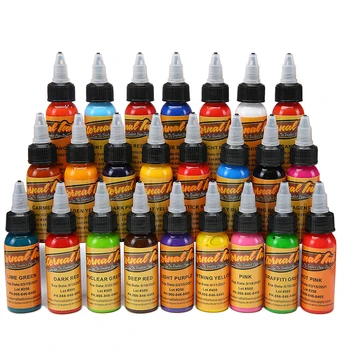 

25 botellas de 30 ml/botella de tinta para tatuaje Set de pigmentos artísticos de maquillaje 25 uds Lápiz Delineador de ojos tat