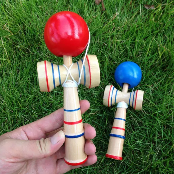 Детские игрушки из дерева, кендама, 2 шт., Традиционная японская игра кендама, детские игрушки кендама, цельные деревянные игрушки