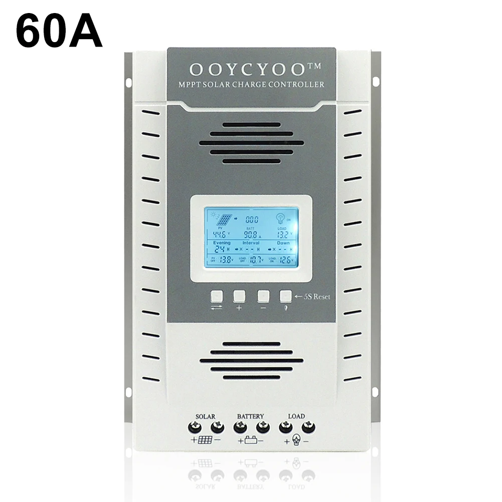 60A/80A/100A MPPT Solar Charge Controller LCD Panel Battery Regulator USB5V - Цвет: A