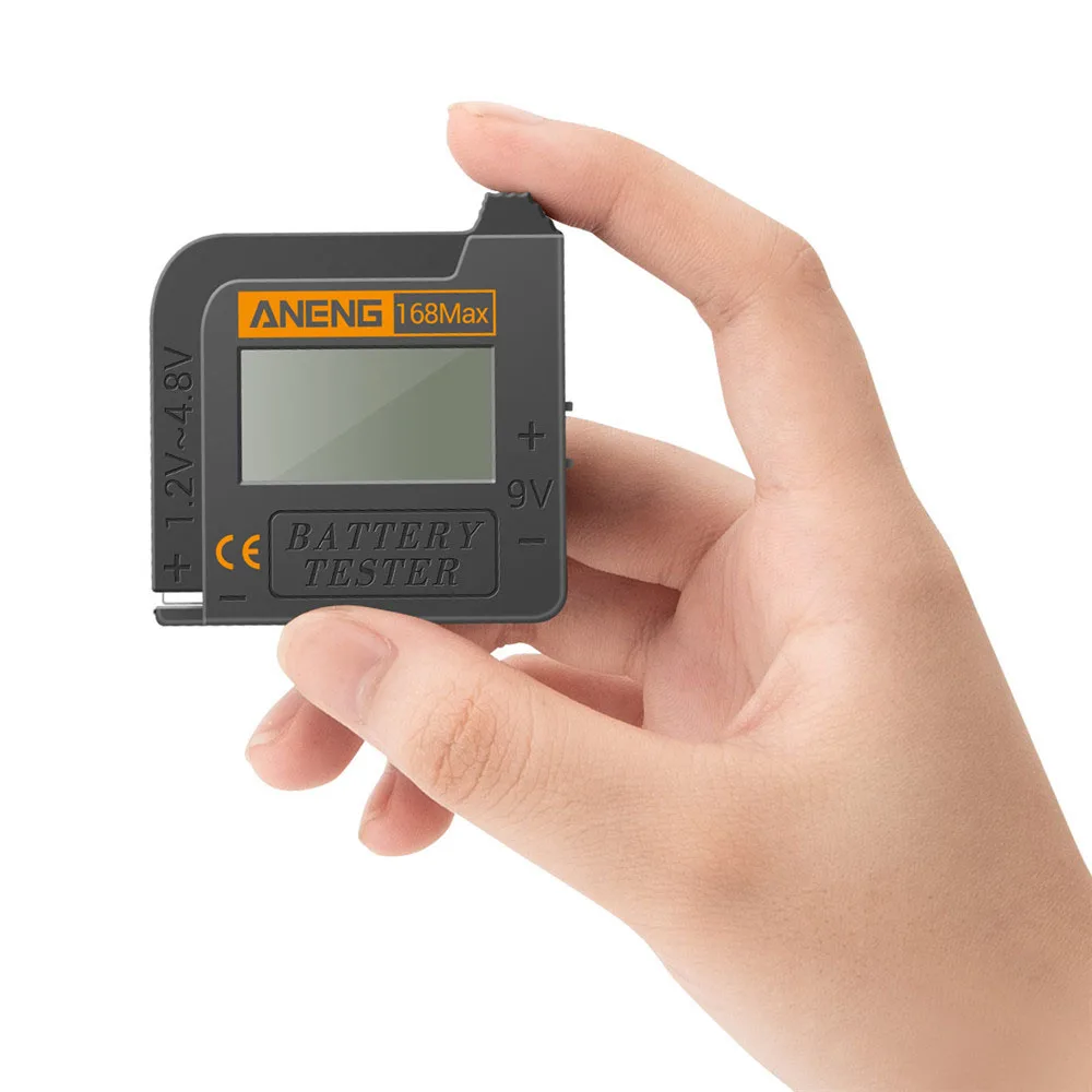 Battery Tester ANENG 168Max Digital Lithium Battery Capacity Tester LCD Battery Voltage Tester Capacity Diagnostic Tool