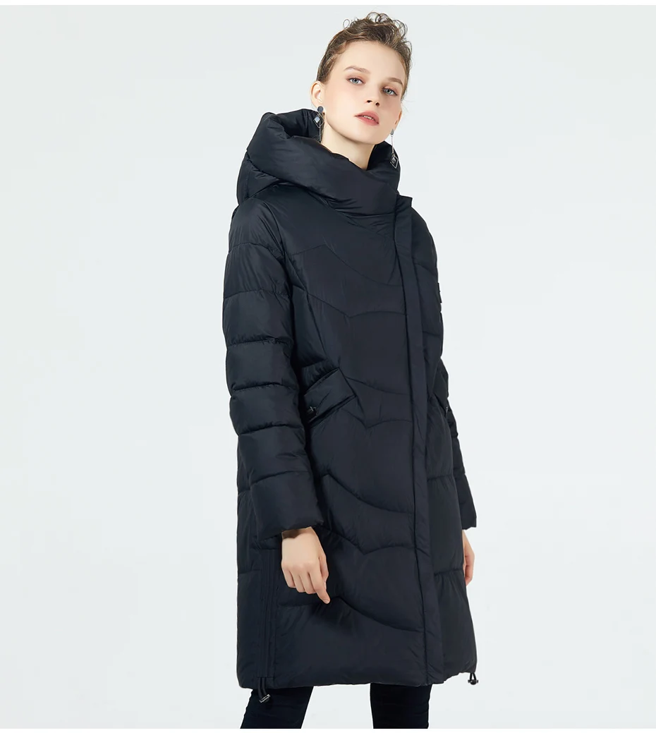 GASMAN Пуховик мод женская зимняя куртка Длинная большой размер модное пальто теплая парка с капюшоном Высокого качества