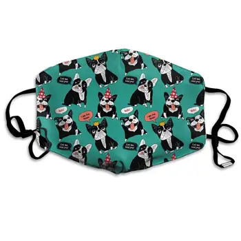 

Let Me Kiss French Bulldog Washable Reusable Mask, Cotton Anti Dust Half Face Mouth Mask For Kids Teens Men Women With