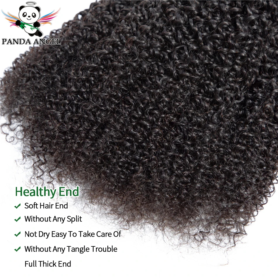 Panda Brazilian Kinky Curly 1/3pcs Bundles Human Hair For Black Women Natural Color 8-28Inch Bundles Deal Remy Hair Extensions