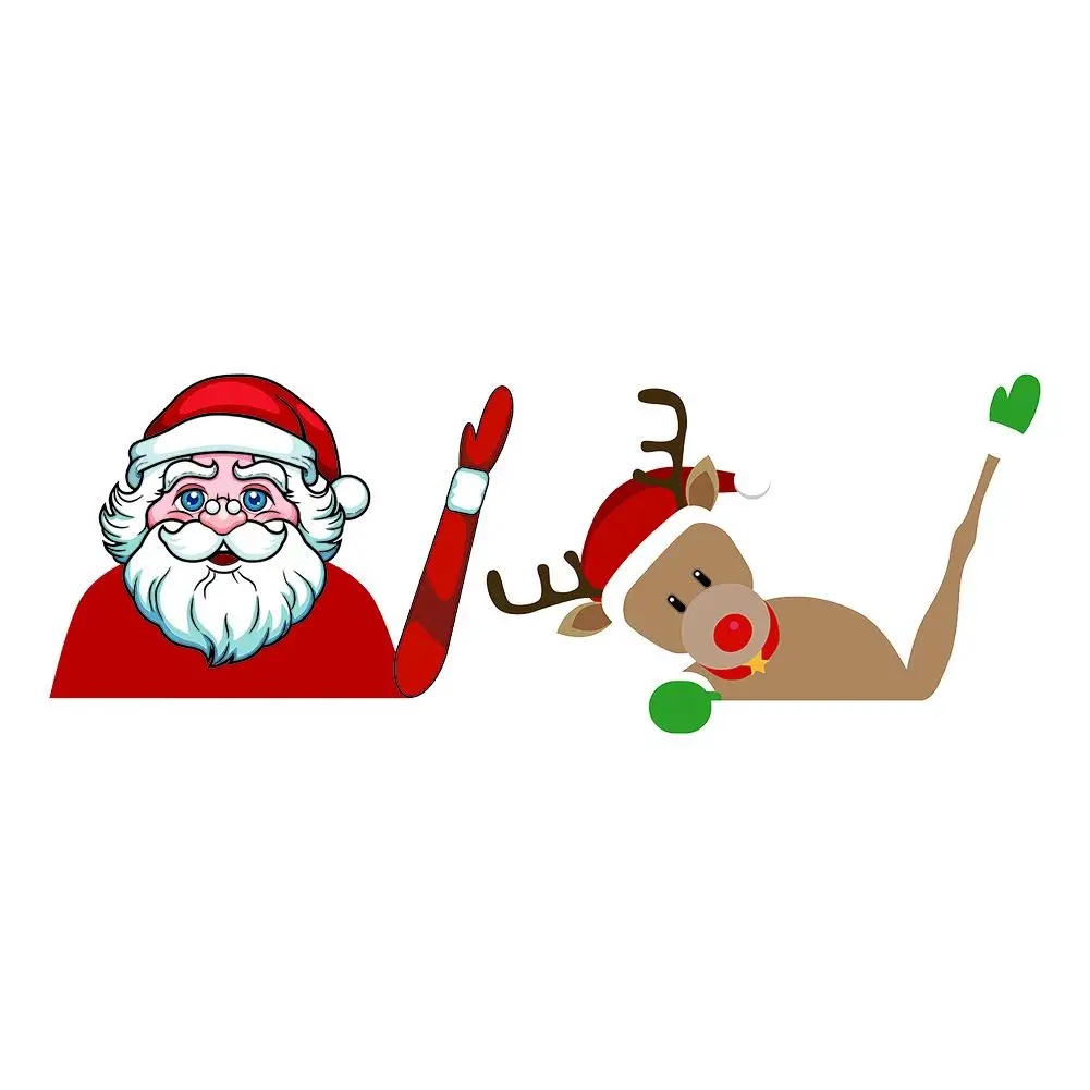 

Santa Claus Car Rear PVC Windshield Rear Window Wiper Stickers Car Styling Car Accessories