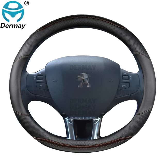 Für Peugeot 208 2012 ~ 2018 Auto Lenkrad Abdeckung Carbon Fibre + PU Leder  Hohe Qualität Auto Zubehör innen - AliExpress