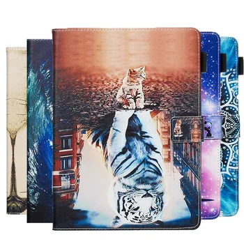 

3D Cat Print PU Leather Case for Amazon Fire HD 10 hd 10 Stand Cover for Amazon Kindle Fire HD 10 2017 2015 tablet case+Film