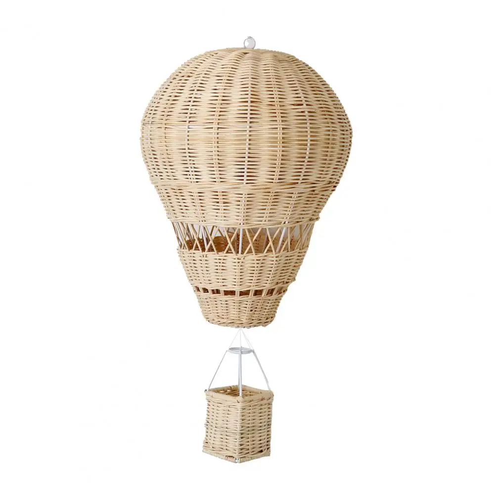 Durable Beige Woven Hand-woven Rattan Hot Air Balloon for Office Handmade Hot Air Balloon wall art decor