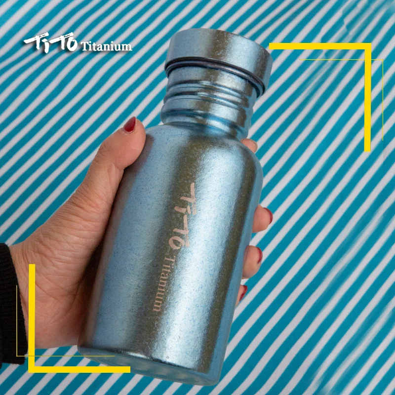 Pure Titanium Water Bottle Bicycle Drinkware bike outdoor camping Cycling Hiking Lid Titanium Sports Bottle cup kettle sports water bottle,portable water bottle