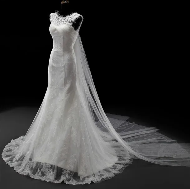 Дизайн распродажа пикантные vestido de noiva curto Романтический Casamento Белый длинный Русалка кружевное платье для мамы; обувь под свадебное платье для невесты