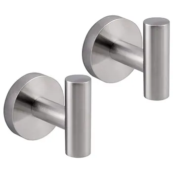 

Durable 304 Stainless Steel Robe Hook Bathroom Kitchen Wall Mounted Single Clothes Hook Towel Hanger Coat Hanger Door Hooks