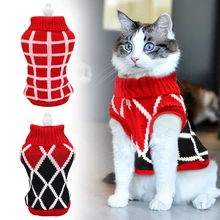 Милый свитер для кошек, костюм, зимняя теплая одежда для домашних животных, одежда для собак кошек, одежда для кошек, маленькие собаки, товары для домашних животных для чихуахуа