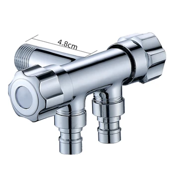 

3 Way Triangular Valves One Into Two Out Double Water Angle Multi-function for Home TSH Shop