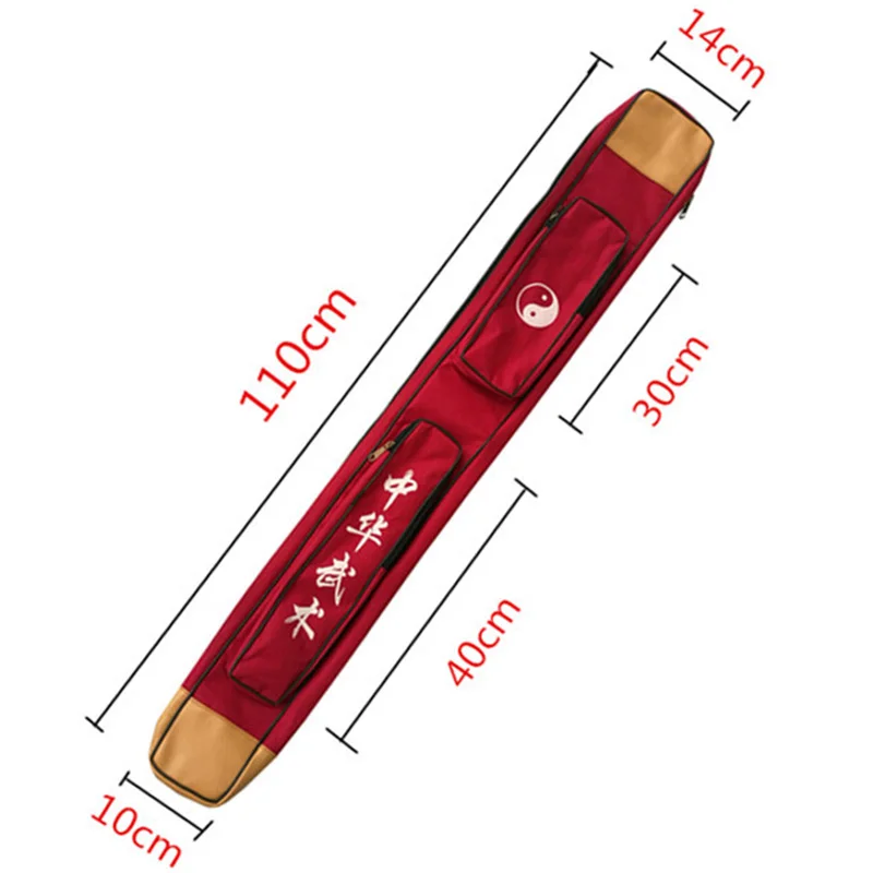 Однослойный/двухслойный меч Тай-Чи чехол для переноски Broadsword утолщенная сумка Оксфорд снижающий нагрузку ремень Меч сумка для переноски