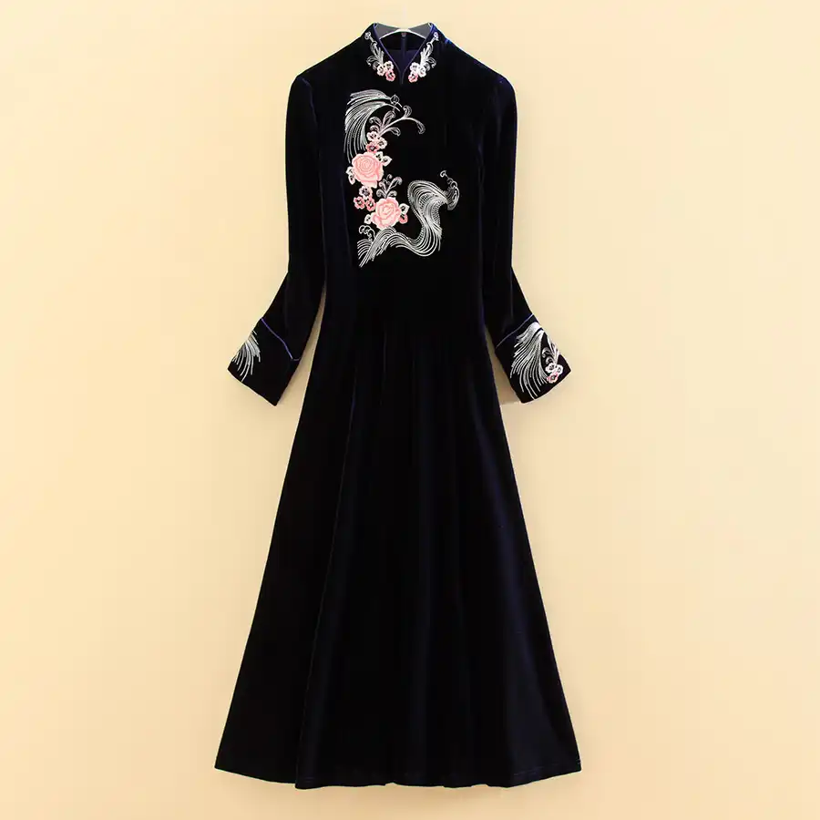 velvet qipao