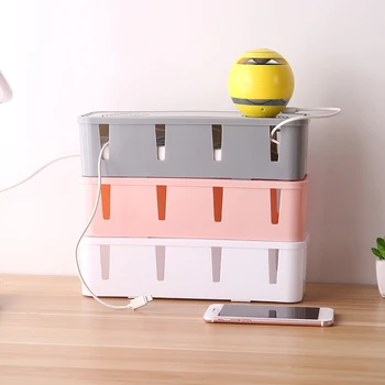 

Wire Management Cable Storage Box Socket Storage Box Container Office Home Table Space Saver Desktop Household Supplies Pp