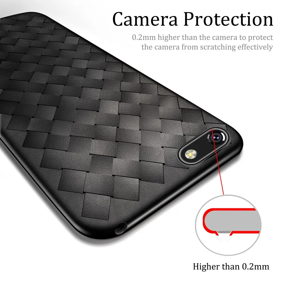 Чехол для huawei Y5 Y5 Prime Lite бизнес тканый кожаный мягкий силиконовый чехол для телефона для huawei Y5 чехол