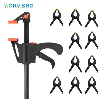 Fixed Clamp 4 Inch Woodworking F Clip Grip Work Bar Ratchet Quick Release Speed Squeeze A Clamp Kit Hand Woodworking Tools uneefull 6 34 inch quick ratchet release speed squeeze wood working work bar clamp f clip spreader gadget tool diy hand tools