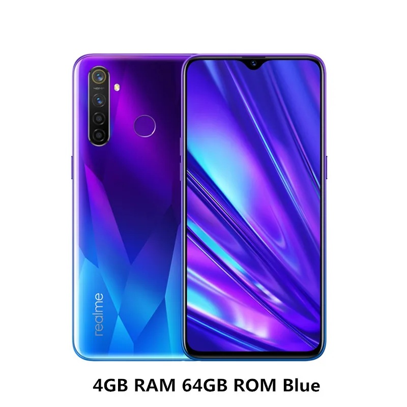 4GB 64GB Blue Realme Q 6," экран росы Восьмиядерный Snapdragon 712AIE 4035 мАч 48MP Quad камера VOOC Быстрая зарядка мобильных телефонов - Цвет: 4GB 64GB Blue