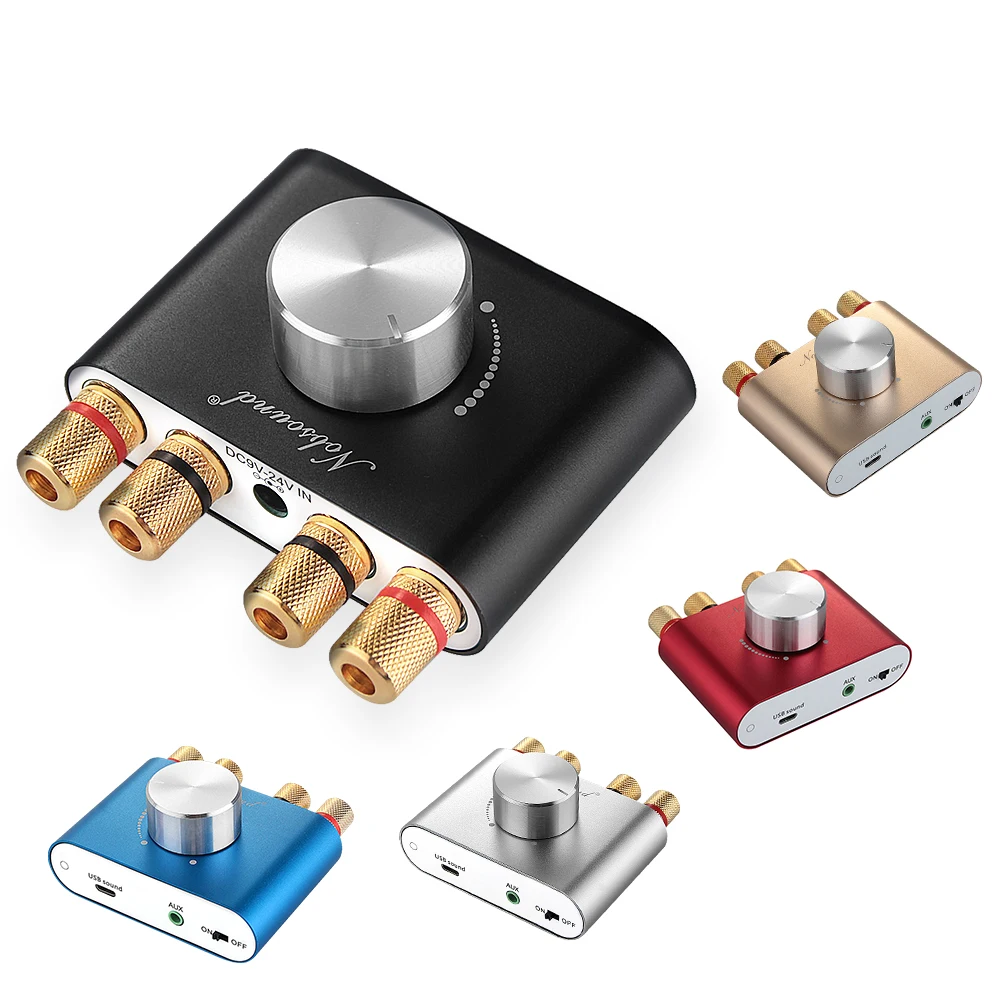 Douk audio Hi-Fi Bluetooth 5.0 Digital Amplifier Stereo 2.0 Ch Mini TPA3116 High-power Amp Wireless Audio Receiver DC12V