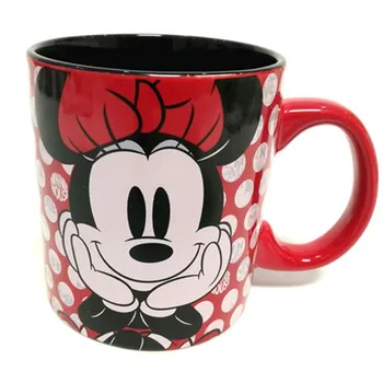 

400ml Disney Minnie Mickey Water Cup Milk Coffee Tea Ceramic Mugs Home Office Collection Cups Love Couple Women Girl Gifts