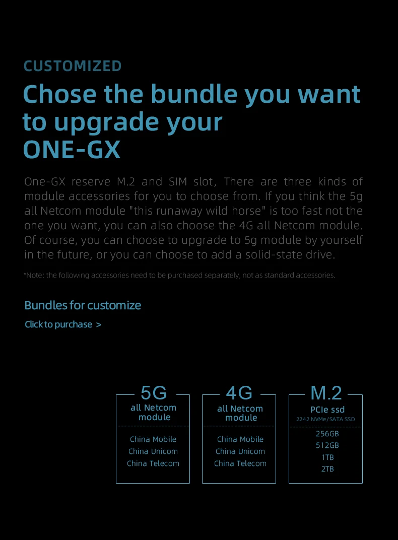 OneGx1 OneNetbook 12000mAH Gaming Laptop   7'' Win10 i5-10210Y 8GB/16GB DDR3 256GB/512GB SSD WiFi Type-C Mirco HDMI