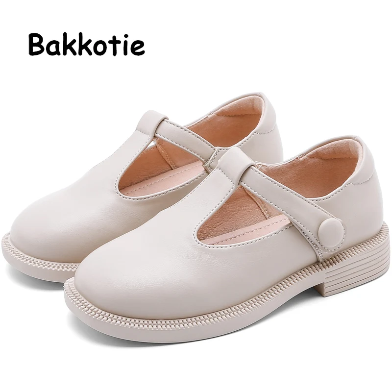 Bakkotie/2019 г. модная детская обувь из искусственной кожи черного цвета Новинка