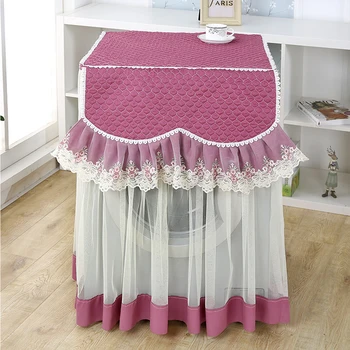 

Wear Resistant Protection Lacy Elegant Scratchproof Anti Dust Visible Decorative Washing Machine Cover Home Durable Full Wrap