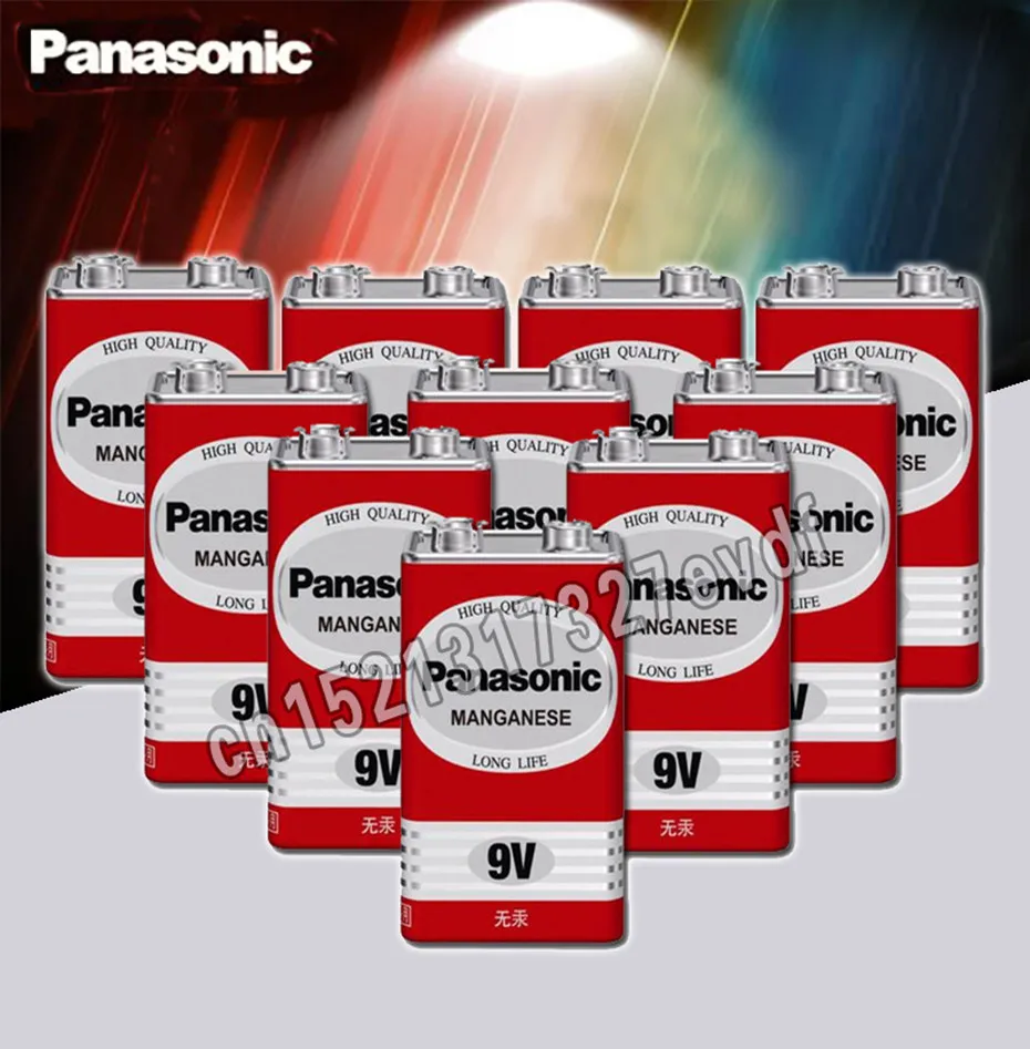 10 шт./лот 100% подлинный Panasonic Greencell PP3 6F22 6LR61 MN1604 9V Блок сверхмощный аккумулятор |
