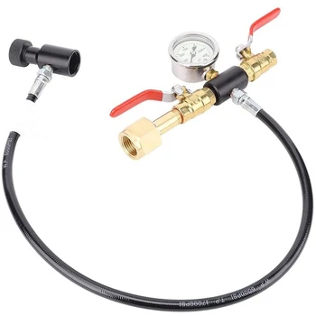 

24 Inch Soda Stream CO2 Tank Bottle Fill Refill Station Dual Valve with Thread CGA320,Dual Valve CO2 Filling Adapter