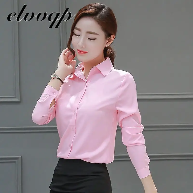 Plus Size 5xl Blouse Women Fashion Solid Elegant Office Work Career Shirts Tops Fashion Casual Long Sleeve Blouses Femme Blusa