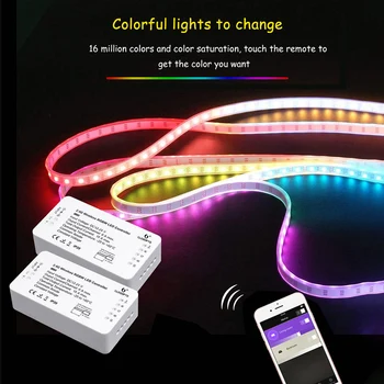 

Zigbee Connected RGBW LED Controller App/Voice Control Timer Controller Dimmable Color Changing Controller for Light Strip