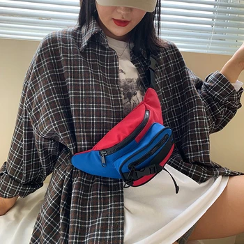 

Canvas Waist Bag for Women 2019 Casual Fanny Pack Ladies Streetwear Bum Chest Bag Small Crossbody Belt Bags Phone Purse Pochete