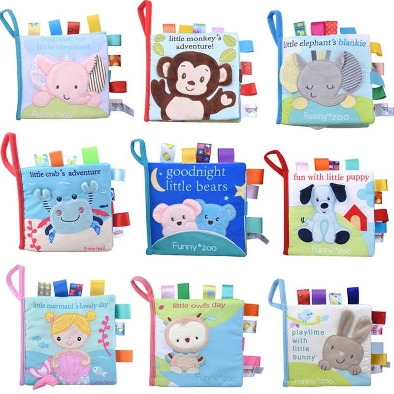 

Cloth Books Baby Toys 0 6 12 13 24 Infant Educational Toy 0 Up To 1 Year Children Rattle For Kids Newborn Animal Soft Story Book