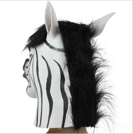 

Zebra Head Mask Matou People Head Band Jiangnan Style Dogs Majun Halloween COS Mask A026