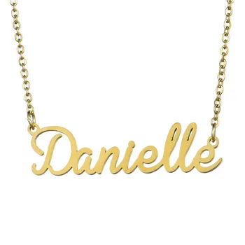 

Colorfast Pendant Necklaces Birthday Gift Gold Color English Letter Necklace Custom Stainless Steel Name Necklaces Jewelry