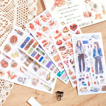 

3pcs/set Vintage Stickers Fall Flowers Decorative Sticker Diary Stationery Album Sticker Flakes Scrapbooking