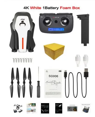 Радиоуправляемый Дрон gps 5G wifi FPV rc Дрон 4K бесщеточный Дрон с камерой HD Квадрокоптер складной Дрон VS DJI MAVIC 2 F11 CG033 H117S - Цвет: 4K White 1 Battery