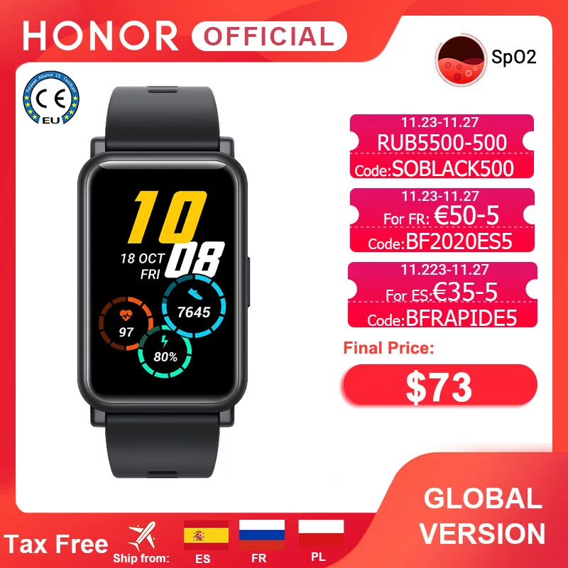 Global Version Honor Watch ES Smart Watch SpO2