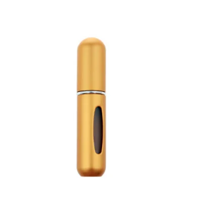 Gold Bottom-filled Mini Perfume Spray Bottles Metal Shell Spray Atomizer Portable Travel Perfume Storage Bottle Points Bottling - Цвет: Gold