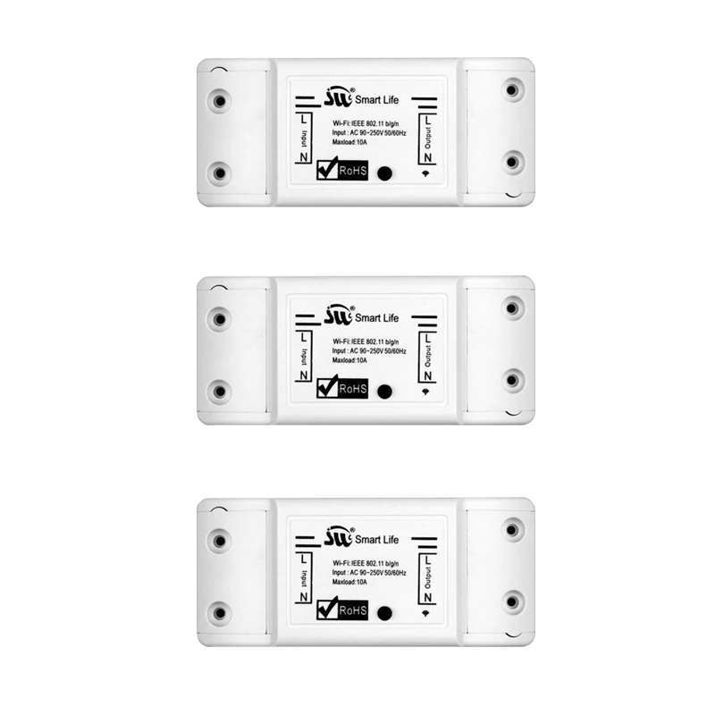 3 PCs DIY WiFi умный светильник, таймер выключателя, беспроводной пульт дистанционного управления Tuya Smart Life App, работает с Alexa Google Home, умный дом - Цвет: 3 PCs