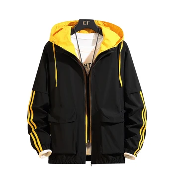 

Jacket Men 2020 Spring New Loose Tooling Wind Coat Retro Casual Teen Jackets Hip Hop Streetwear Oversized Jacket Coat Male