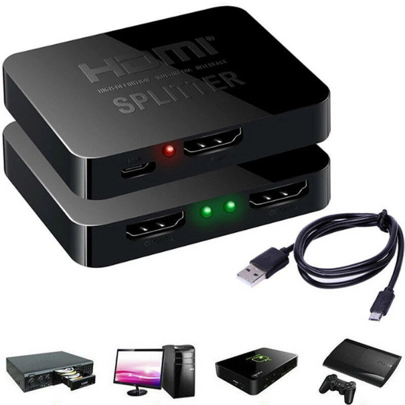 HDCP HDMI сплит тер Full HD 1080p видео переключатель 1X2 1X4 1 в 2 Выход Усилитель дисплей для
