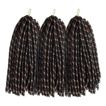 

Alizing Soft Dreadlocks Crochet Braids Hair 14'' 24 roots 80g Ombre Synthetic Crochet Braiding Hair Extensions Fiber
