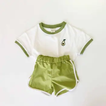 

2020 Newborn Infant Kids Baby Clothes Set Cute Fruit Pattern Print Boy Girl Tops T-shirts+shorts Pants 2pcs Summer Outfits Set