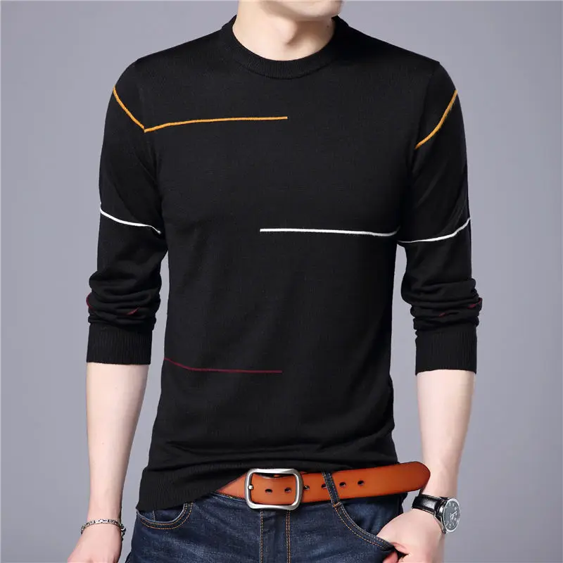 Autumn Winter Cashmere Wool Sweater Men Brand Clothing New Arrival Slim Fit Warm Sweaters O-Neck Pullover Men Top J687