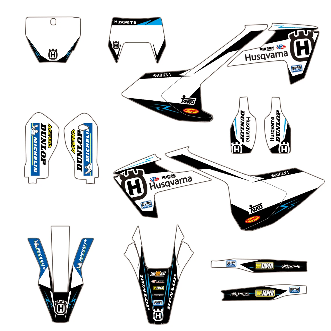 Motorcycle Graphic Stickers Deckor Deco For Husqvarna 125 250 350 450 TE FE TX 2017-2019 TC FC 2016-2018